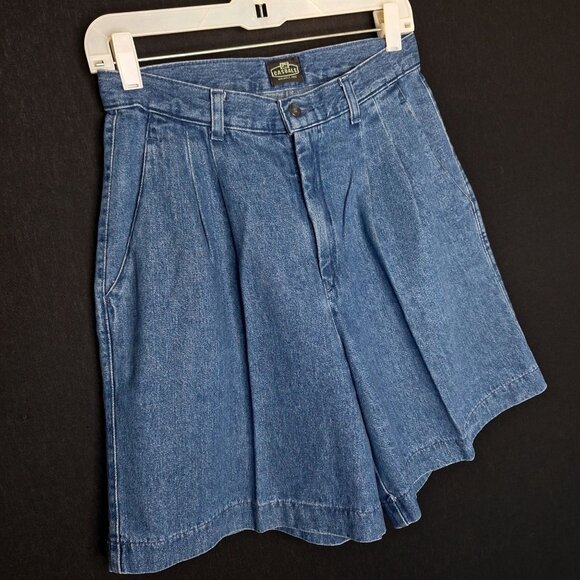 Vintage 90s Lee High Waisted Pleated Denim Shorts Size S Relaxed Fit Y2K Mom Sho - Picture 4 of 8
